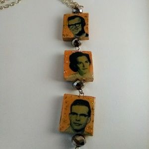 Ménage a Trois Scrabble Tile Necklace